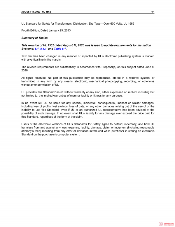 UL 1562 PDF UL 1562 PDF